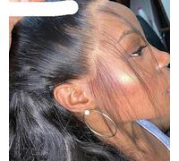 Peluca frontal de encaje 360 recta 13X6 Pelucas de cabello humano con frente de encaje Peluca frontal recta brasileña 13x4 para mujeres 180% - 26 pulgadas - 180% - Peluca de encaje 13x6