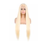 Peluca frontal de encaje de 13 x 4 pulgadas, cabello humano rubio ondulado con una densidad del 180%, 14 opciones de longitud Quick Weave(32 inches)