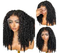 Peluca Frontal De Encaje De Cabello Humano 13X6 Con Pelo De Bebé Rizado Peluca De Encaje De Densidad 180% Cabello Humano Pre Desplumado