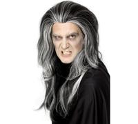 Peluca Gótica De Vampiro Negra Y Blanca Para Hombre Disfraz De Halloween Deluxe