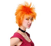 WIG ME UP- H9708-1004 Peluca mujer hombre Cosplay calidad corto salvaje naranja Japón