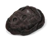 Peluca Hombres Sistemas Transpirable Masculino Capilar Prótesis Completo Encaje Hombres Toupet Base de Encaje Cabello Humano(#2,6x8)