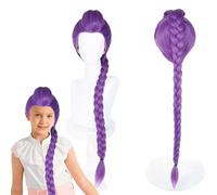 Peluca Kpop 'Demon Slayers', Peluca de Anime para Cosplay. Perfecta para fiestas, uso diario, festivales y Halloween. Ideal para televisión, cine y cosplay de videojuegos. (Purple braid)
