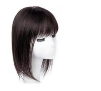Peluca La parte superior de la cabeza de la pieza de parche de cabello Real for personas mayores cubre el cabello blanco Real pieza de peluca de pelo corto for mujer pieza de peluca esponjosa Pelucas