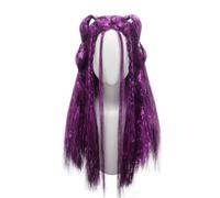 Peluca Larga Colorida Con Trenzas Para Mujeres Adultas, Peluca Sintética Esponjosa De 23 Pulgadas Para Disfraz De Cosplay De Halloween