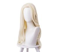 Peluca larga de Anna Cosplay, pelo sintético navideño, Peluca de Navidad, mujer, niña, Princesa, Elsa, Cosplay, pelo blanco plateado