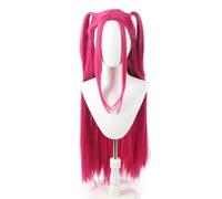 Peluca larga rosa