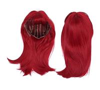 Peluca Larga y Recta, Pelucas de Cosplay Cabello Peluca Larga Roja para Dama Moda Fácil de Manejar para Juegos de Roles para la Vida Diaria para Halloween para Mujeres