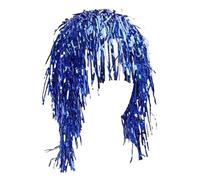 Peluca ligera de lámina Lastkara metálica, accesorio de disfraz para los años 80, discoteca, cosplay, fiesta, suministros llamativos, reutilizables, hombres y mujeres, diversión funkle funkle foto