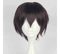 Peluca marrón de pelo corto Bungou Stray Dogs Osamu Dazai, peluca de Cosplay, juego de Anime, pelo, carnaval, pelucas de fiesta de Halloween, peluca sintética-607E