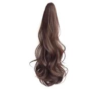Peluca marrón oscuro, de caballo femenina, estilo de clip de agarre, hip, de caballo alta, de caballo forzada natural, coleta forzosa, trenza femenina