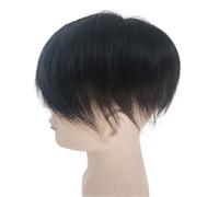 Peluca masculina de pelo humano natural finamente soldada mono-base hombres sistemas de reemplazo Parrucca (14 x 19 cm)