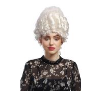 Peluca Mujer Carnaval Histórico Barroco Blanco Marie Antoinette Peinado Torre