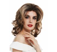 Peluca Mujer Lacefront Lace Ondulado Cardado 80er Diva Rubia Braun Balayage