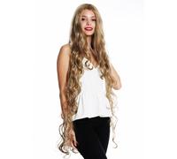 WIG ME UP- VK-40-24B/22 peluca de mujer pelo más largo Rapunzel ligeramente rizado ondulado raya en medio color rubio mix