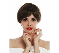 Peluca Mujer Monofilament Anudada a Mano Corto Braun Rubia Resalta Mecha