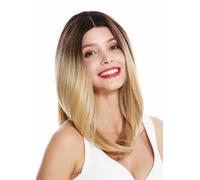 Peluca Mujer Monofilament Lace-Front Raya Liso Ombre Balayage Braun Rubia