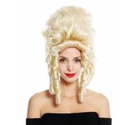 WIG ME UP- VK-38-613 peluca de mujer teatro cosplay Barroco Pompadour María Antonieta duquesa condesa mujer noble color rubio platino