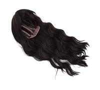 Peluca Negra con Flequillo, Pelucas Sintéticas para Fiesta de Cosplay de Moda para Dama Peluca Larga y Rizada Fibra Sintética de Alta Temperatura 66 Cm Mujeres Negras para Niña