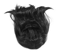 Peluca negra larga recta con explosión para las mujeres que miran sintético negro peluca recta