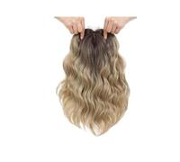 Peluca ondulada corta for mujer, 30 cm de aspecto natural, volumen y cobertura.(Ombre Ash Blonde)
