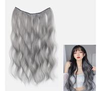 Peluca ondulada de mujer de un solo chip, cabello rizado ondulado esponjoso y rizado invisible sin marcas