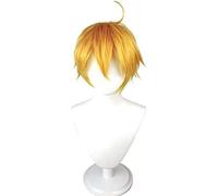 Peluca original de Dios Toma, color amarillo, cola de caballo inatsuma, parte superior peluda, parte superior de la cabeza del reverso, fácil de peinar, trenza, color amarillo dorado, para cosplay