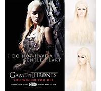 Peluca para accesorios a juego con modelado Yiwu, peluca de canción de hielo y fuego, Daenerys Targaryen, madre del dragón, peluca 387