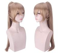 Peluca para accesorios a juego, modelado de rendimiento Azur Lane Jean Barr mezclado marrón cara cuerpo + cola de caballo Cos Anime peluca