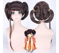 Peluca para accesorios a juego, modelado de rendimiento Kabaneri de la fortaleza de hierro/Kabaneri sin nombre, peluca de anime marrón Cos