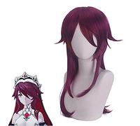 Peluca para accesorios a juego, modelado de rendimiento original de God Nun, Rosalia, color morado, resaltado rosa rojo, peluca de juego de Cos Game