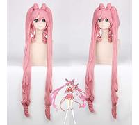 Peluca para accesorios a juego, modelado de rendimiento, peluca de Sailor Moon Bunny Chibi USA rosa 049
