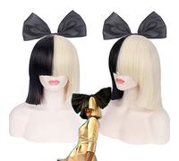 Peluca para accesorios a juego, modelado de rendimiento Sia Star Singer This Is Acting Black Light Gold Mixed Color de la peluca: PL-805 (blanco y negro)