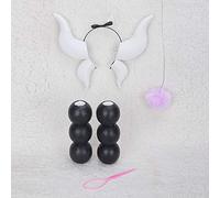 Peluca para aumentar el volumen del cabello después de la quimioterapia, accesorios de dragón, sirvienta, niña, agitando, conna, tocado, cuerno de dragón, accesorios para el cabello, cola