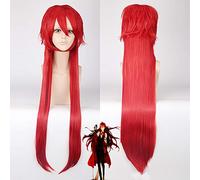 Peluca para aumentar el volumen del cabello después de la quimioterapia, color rojo, antideformación, más pelo liso, greer de alta temperatura, peluca de anime 028