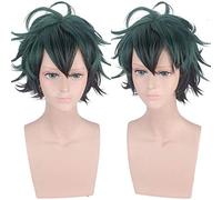 Peluca para aumentar el volumen del cabello después de la quimioterapia Green Valley Ikuhisa Cos peluca negro verde degradado estilo rizado antideformación