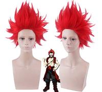 Peluca para aumentar el volumen del cabello después de la quimioterapia, Little Hero Kirishima Reijiro, peluca afro roja