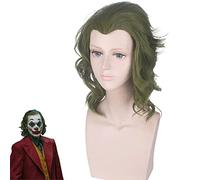 Peluca para aumentar el volumen del cabello después de la quimioterapia, película, payaso, Joker, Arthur Flake, mezcla de cabello verde corto y rizado, peluca de anime
