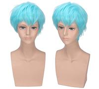 Peluca para aumentar el volumen del cabello después de la quimioterapia, versión coreana de Bigbang Choi Shengxian con el mismo estilo de Liuhai azul esponjoso pelo corto peluca para hombre