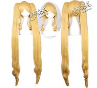 Peluca para aumentar el volumen del cabello después de quimioterapia Cos peluca mixta oro doble boca tigre + templo rosa niña real anime rojo peluca