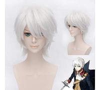 Peluca para Axis Powers Hetalia APH HETALIA Gilbert Beillschmidt, peluca de cosplay del Reino de Prusia, peluca para cosplay, juego de rol, muestra la imagen