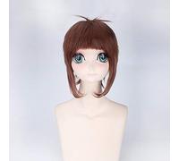 Peluca para boda, tiro, pasarela, entrevista, con texto en inglés "As Long As You Say You Love Me", naranja, ciruela, hierro y cabeza marrón, peluca de anime girada hacia arriba 119