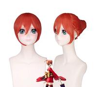 Peluca para boda, tiro, pasarela, entrevista, gintama, kagura, moño al vapor, tocado de seda naranja de alta temperatura