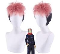 Peluca para carnaval, vida nocturna, club, fiesta, cosplay, anime, maldición para luchar, Polygonum Cuspidatum Yoren, rosa, naranja, deformación inversa