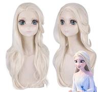 Peluca para carnaval, vida nocturna, club, fiesta, disfraz, peluca de Frozen2 Frozen 2, peluca Elsa Cos, estilo chal emana pelo largo