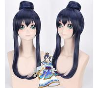 Peluca para carnaval, vida nocturna, club, fiesta, disfraz, peluca de las siete deidades del despertar de la buena fortuna Sonoda Umi Umi Sea Lord Split Cosplay peluca 420