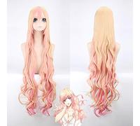 Peluca para carnaval, vida nocturna, club, fiesta, fiesta, peluca Cos Wig Macross Xuelu Aoi Akira Kojima Haruna 120 cm de largo pelo rizado