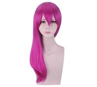 Peluca para combinar con ropa de mascarada, peluca Cos Kda Idol Singer Evelyn en espiral con volumen degradado