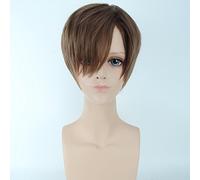 Peluca para Cos Wig Attacking Giant Black 37 Puntos Youth Head Full Time Master Ye Xiu Cos Color: PL-253-3 marrón claro