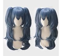 -Peluca para cosplay anime japonés Tokyo Ghoul Re Yonebayashi Saiko Cosplay peluca azul cola de caballo pelo de Halloween juego de rol